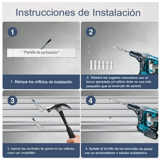 Tendedero Discreto Para Pared 80cm