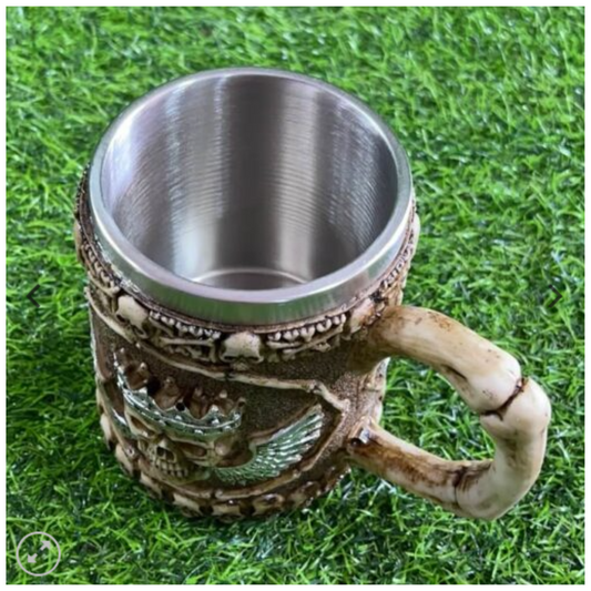 Jarra Medieval Cráneo Rey Alado