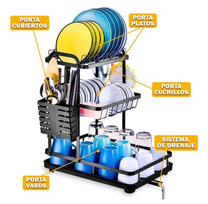 Escurridor De Platos Secador Con Bandeja